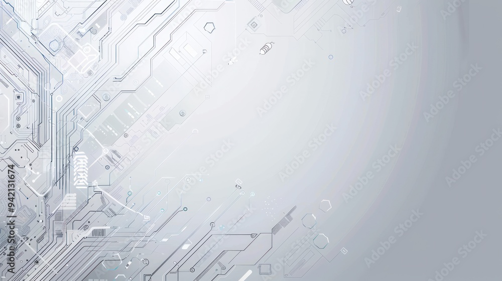 Obraz premium Abstract Technological Circuitry Background