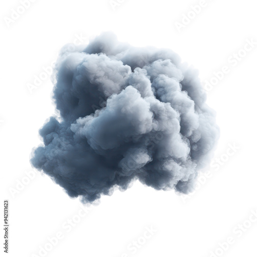 Smoke from the clouds object isolated on transparent png.