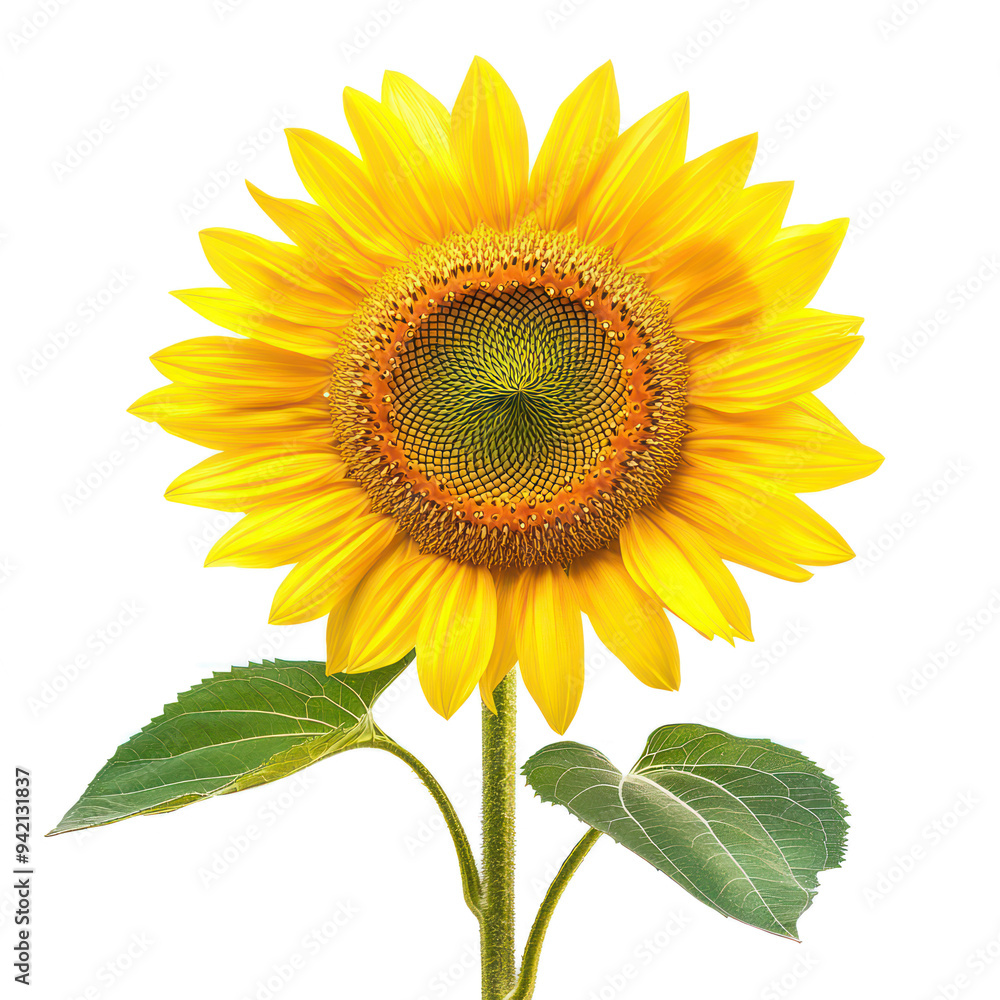 Obraz premium Sunflower object isolated on transparent png.