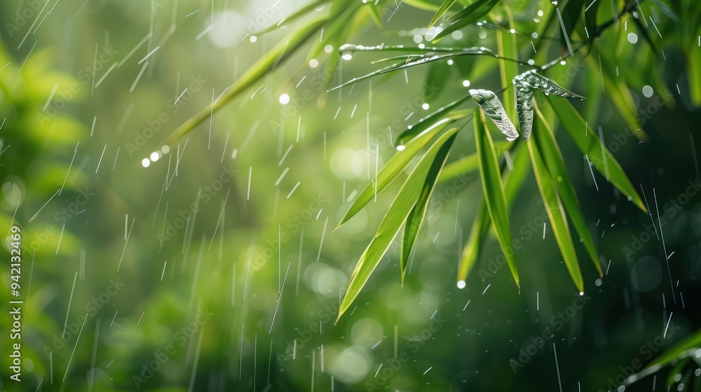 Rainy Day in the Bamboo Forest