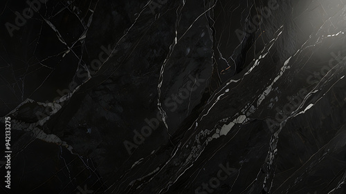 Black Marble Pattern Background With White Scratches