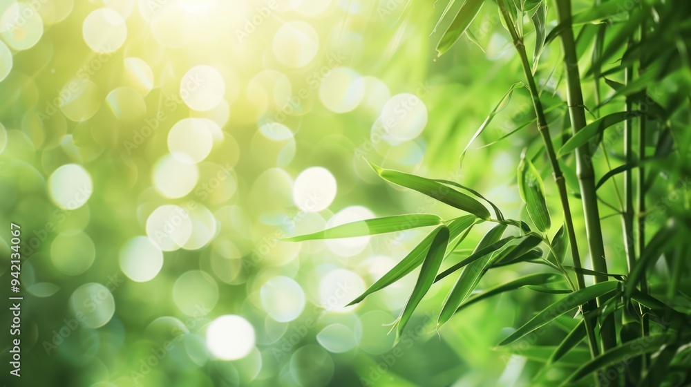 Closeup of Bamboo Plants in the Sunlight Closeup of Bamboo Plants in the Sunlight