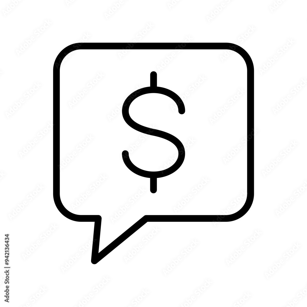 Single black financial chat line icon, simple business consultant advice flat design vector pictogram, infographic interface elements for app logo web button ui ux isolated on white background Single black financial chat line icon, simple business consultant advice flat design vector pictogram, infographic interface elements for app logo web button ui ux isolated on white background