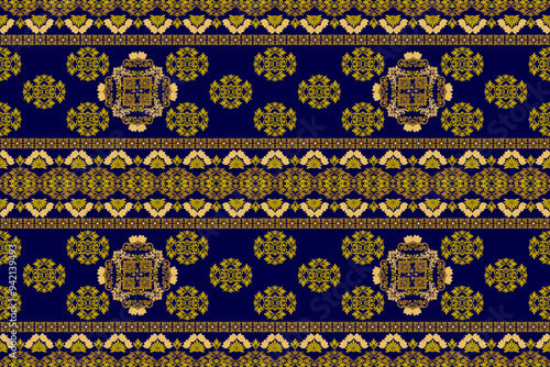 Rich Golden and Maroon Ornamental Damask seamless vector Pattern Intricate Floral and Geometric Motifs for Luxurious Textile and Graphic ornate pattern for wallpaper, fabric, packaging, wrapping, rug