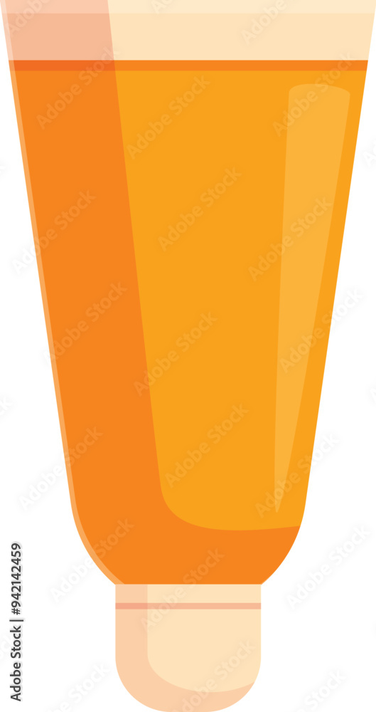 Orange cream tube for branding mockup standing on white background Orange cream tube for branding mockup standing on white background