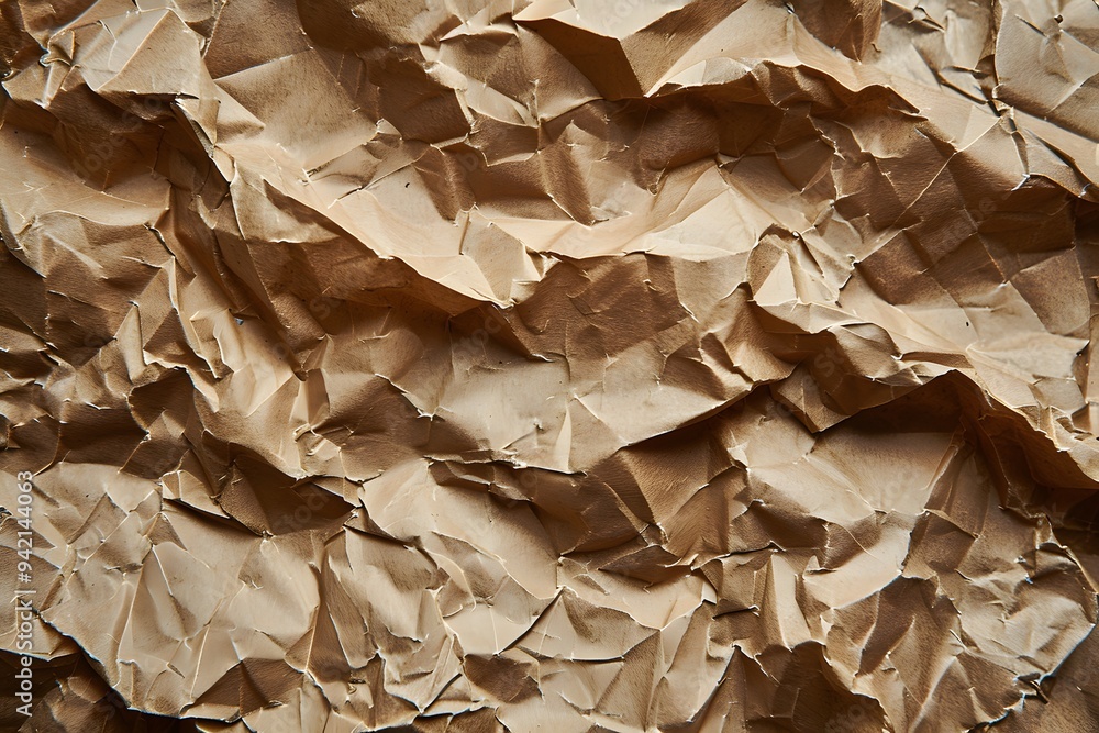 Textured Crumpled Brown Paper Background for Creative Use Textured Crumpled Brown Paper Background for Creative Use