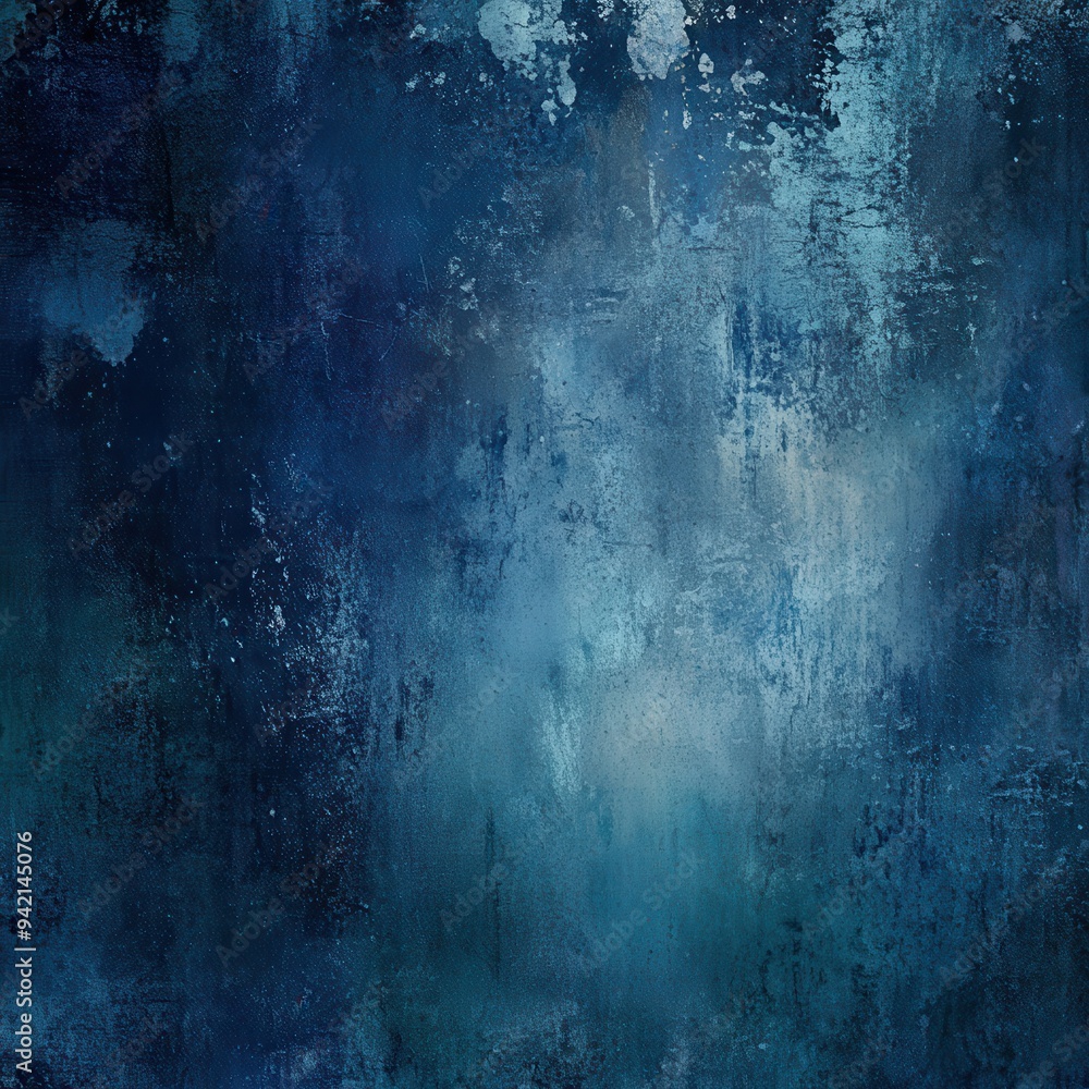 Obraz premium Dark blue and gray grunge background texture, distressed with small details of dark green