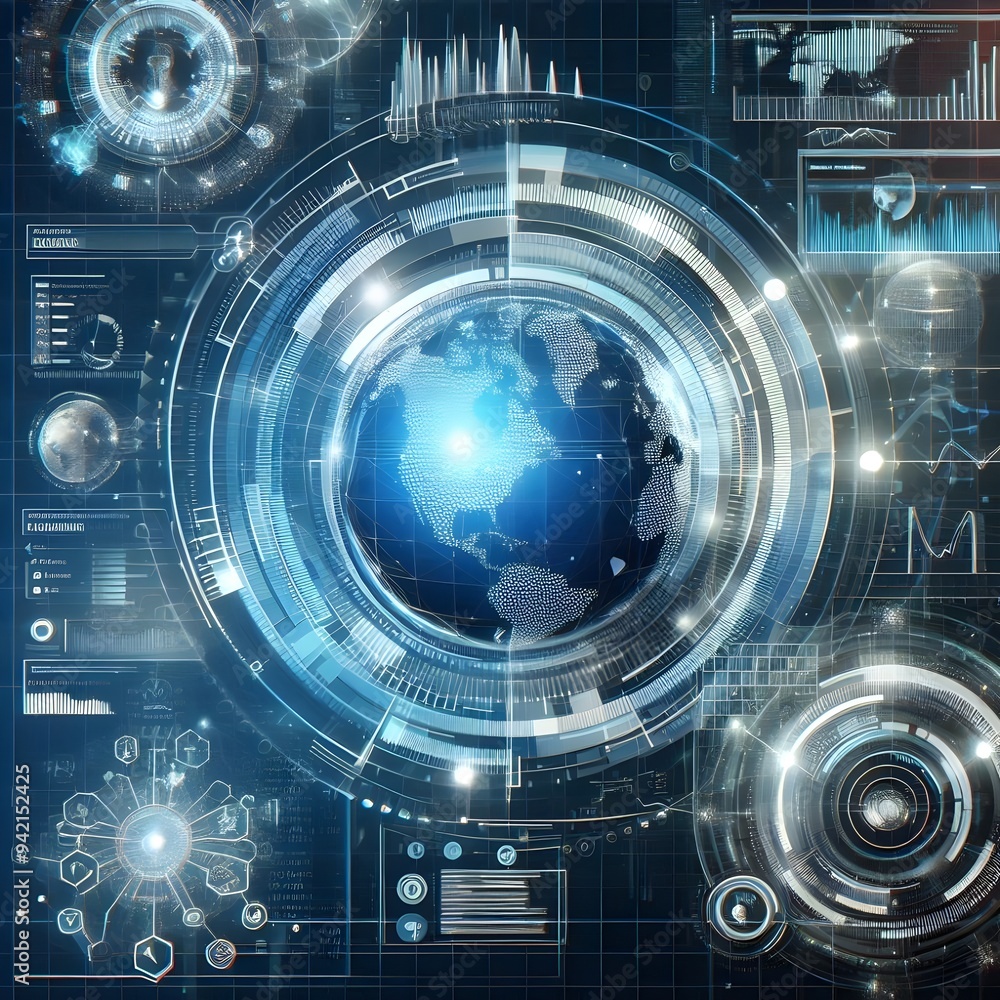 Fototapeta premium Data technology background. 