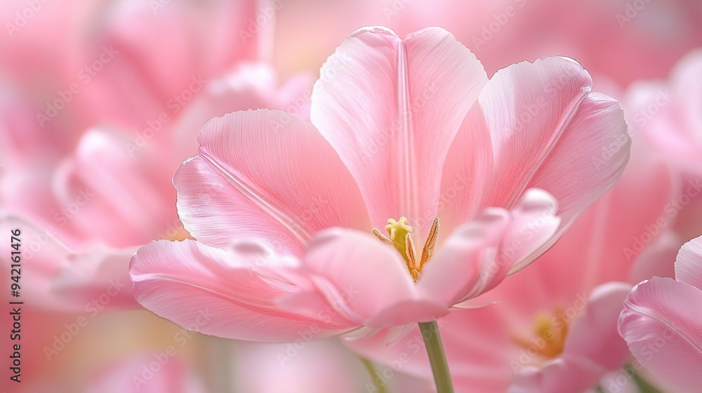 Pink tulip captured in detail perfect for romantic and nature-themed wallpapers Pink tulip captured in detail perfect for romantic and nature-themed wallpapers