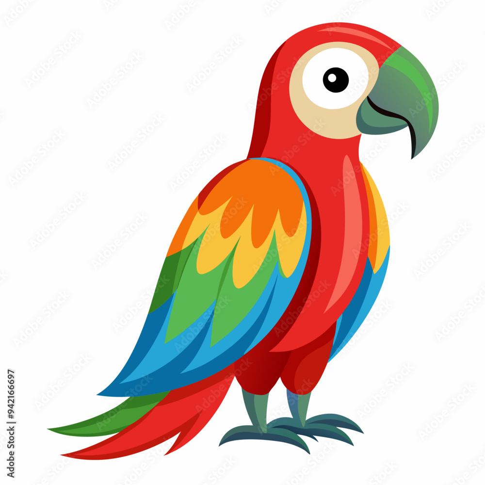 Fototapeta premium A cute parrot vector illustration