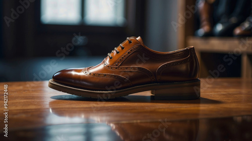 Leather men's shoes in classic style