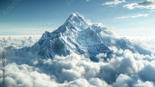 An aerial photo on a mountain peak