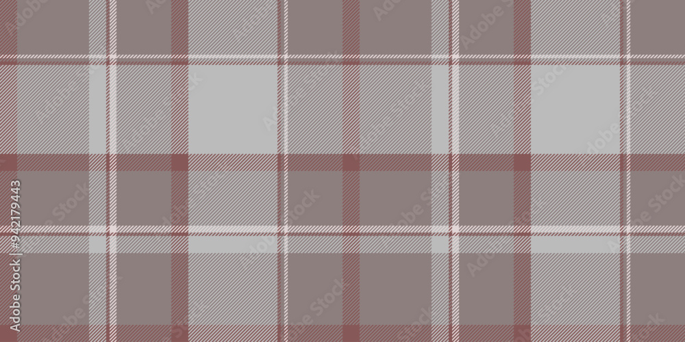 Fototapeta premium Tidy plaid vector background, room fabric seamless pattern. Finish tartan check texture textile in pastel and silver colors.