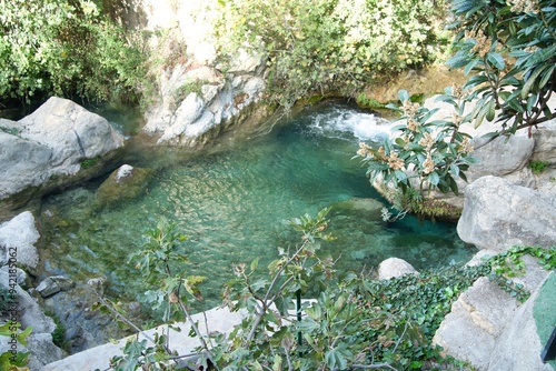 Natural swimming pools. Fuentes del Algar. Spain