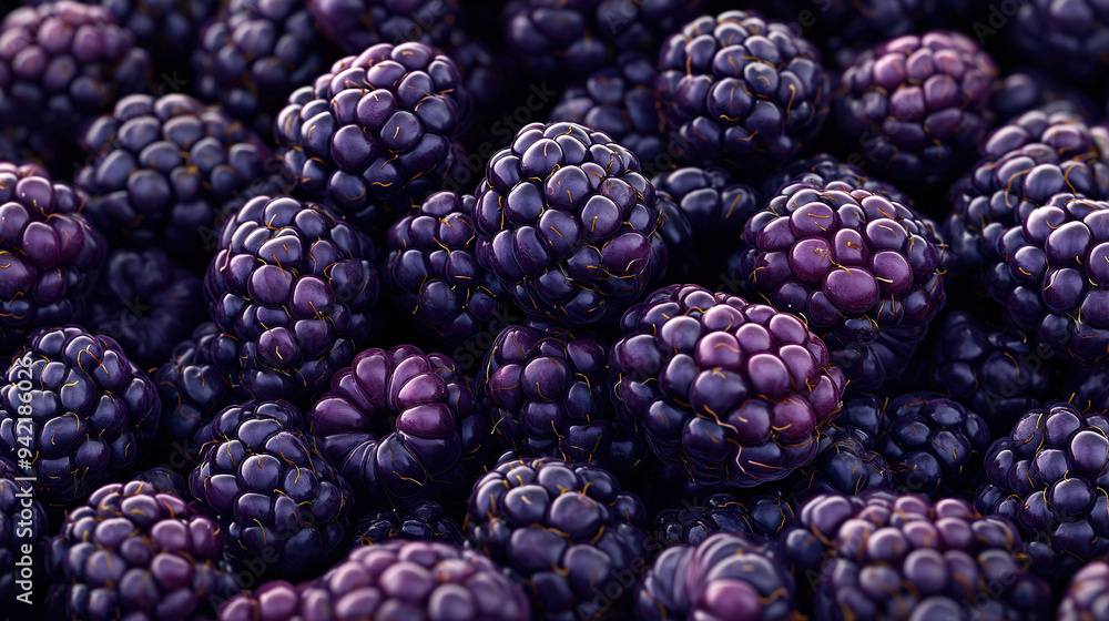 A mound of luscious purple berries stacked atop one another A mound of luscious purple berries stacked atop one another