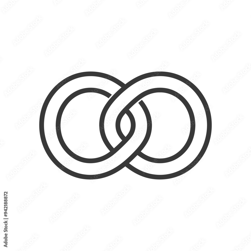 Interlocking Double Circle Infinity Symbol Interlocking Double Circle Infinity Symbol
