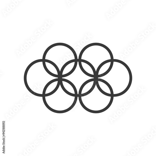 Interlocking Olympic Rings Symbol
