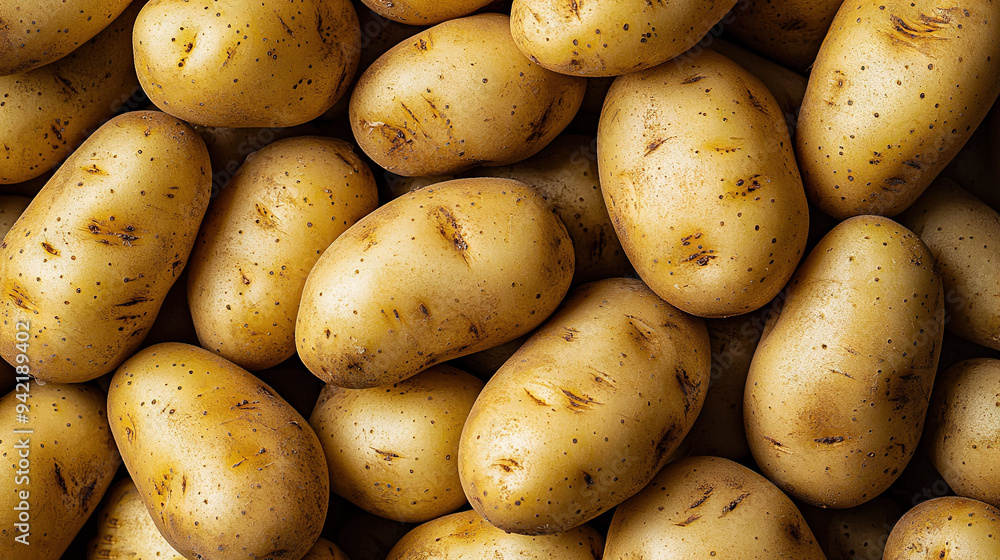 A group of potatoes resting on top of a dirt mound near a table A group of potatoes resting on top of a dirt mound near a table