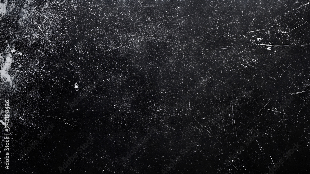 Obraz premium white dust and scratches on a black background. The texture of dirt on the glass.