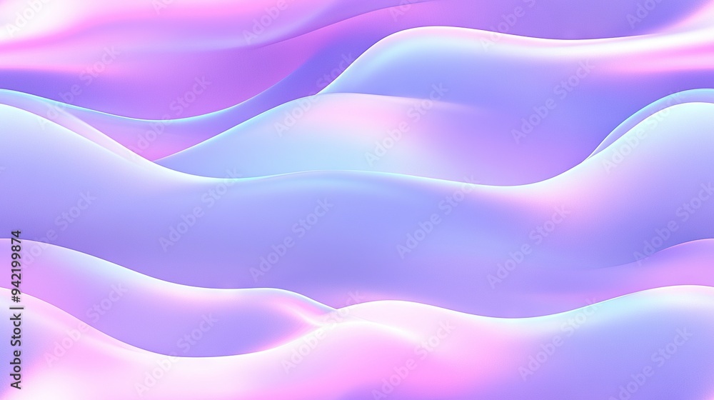 A computer-generated image showcases a wave of light blue and pink with a central light pink hue A computer-generated image showcases a wave of light blue and pink with a central light pink hue
