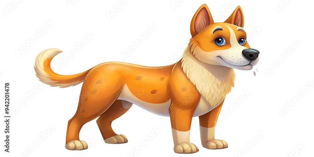 Illustration of cartoon dog isolated on a transparent background or white background. Illustration of cartoon dog isolated on a transparent background or white background.