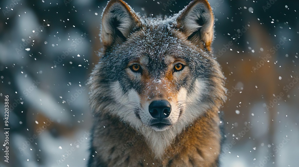 Fox close-up in a snowy setting ideal for capturing the beauty of winter wildlife Fox close-up in a snowy setting ideal for capturing the beauty of winter wildlife