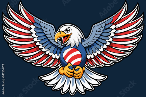 vector illustration of a eagle