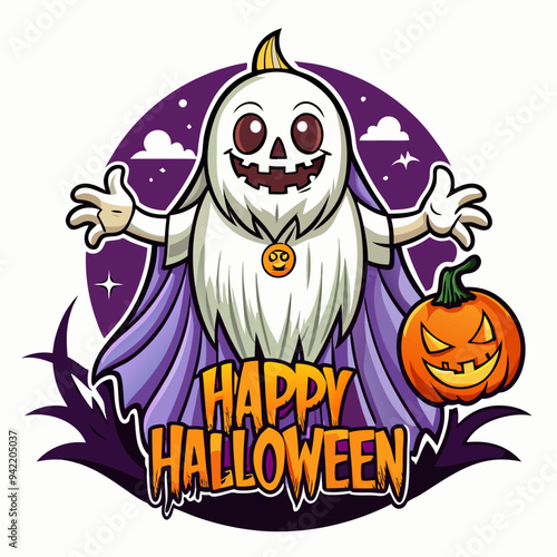 halloween pumpkin and bats