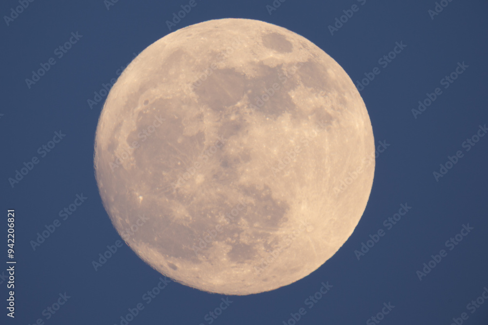 photograph of the full moon taken with a reflex camera