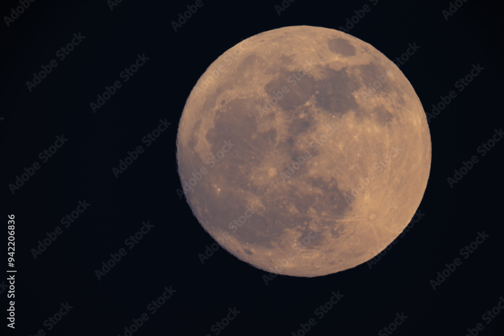 photograph of the full moon taken with a reflex camera