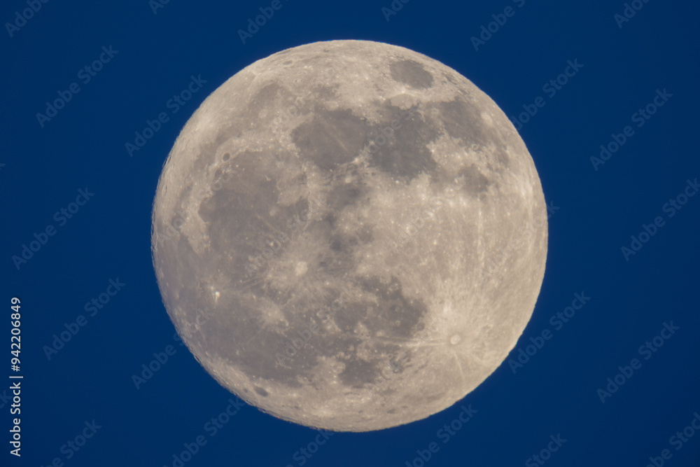 photograph of the full moon taken with a reflex camera