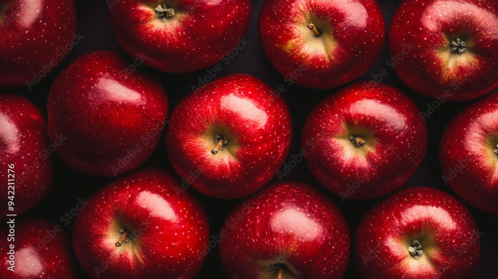 A bunch of red apples are shown in a close up A bunch of red apples are shown in a close up