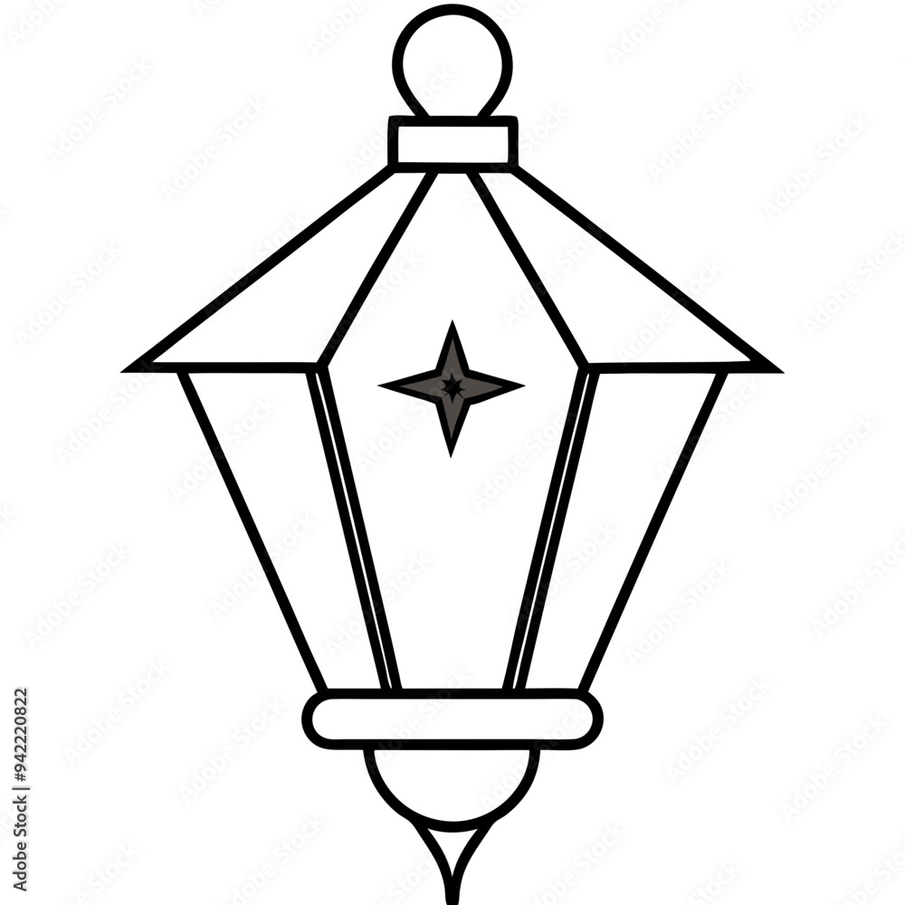 illustration of a person with a lamp line art illustration of a person with a lamp line art