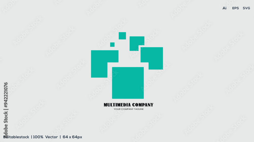 Obraz premium Multimedia company logo