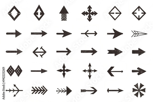 Versatile Arrow Set for Creative Projects. Arrows set of icons. Arrow icon. Arrow vector collection. Arrow. Cursor. Modern simple arrows. Vector illustration.