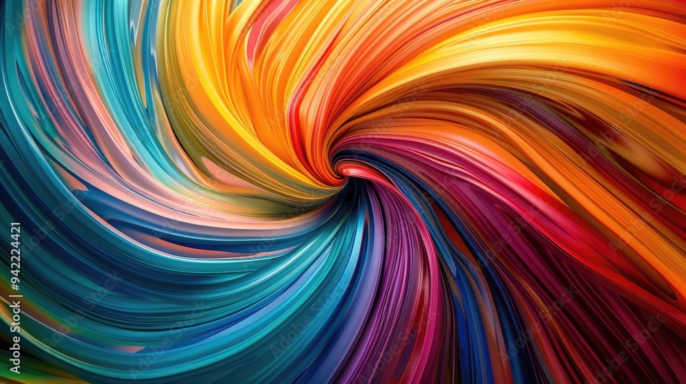 A vibrant swirl of colors creating a dynamic abstract pattern A vibrant swirl of colors creating a dynamic abstract pattern