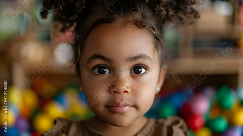 Child Playing With Toys Child With Olive Skin