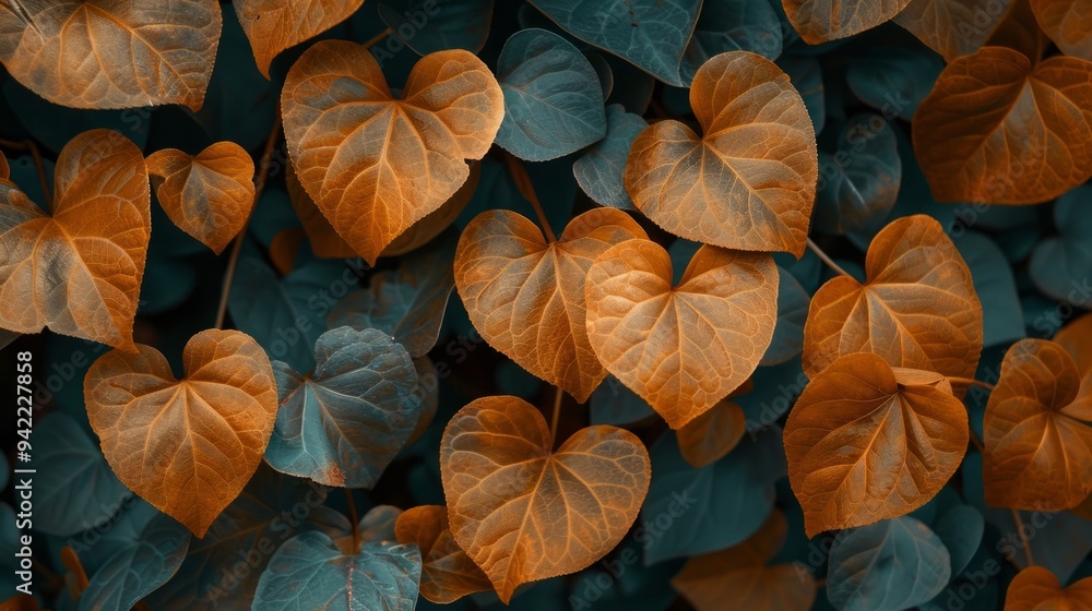 heart-shape brown leaves heart-shape brown leaves