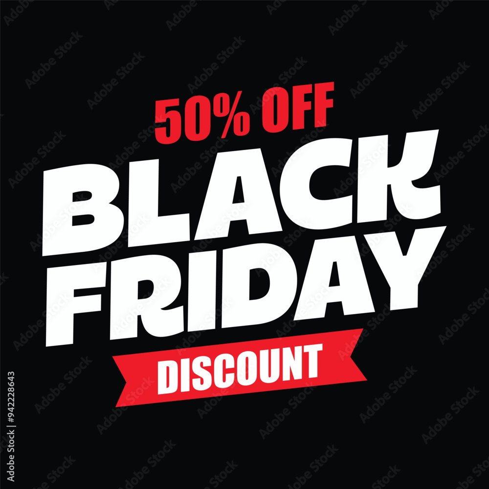 Obraz premium Black Friday Sale typography Vector illustration. Set of black Friday sale flyer template. Use for poster, newsletter, shopping, promotion, advertising.