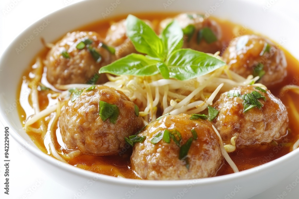 Cheese-Filled Meatballs, A modern variation with a surprise inside: cheese!. isolated on white background Cheese-Filled Meatballs, A modern variation with a surprise inside: cheese!. isolated on white background