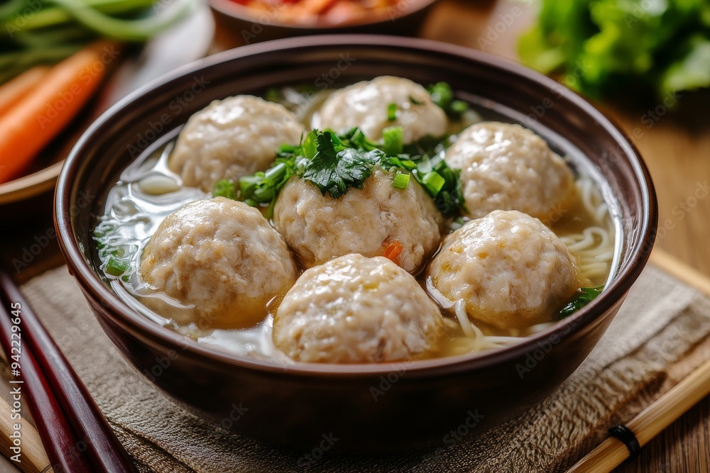 Fish Meatballs, These meatballs are made from ground fish, typically tenggiri (mackerel). Fish Meatballs, These meatballs are made from ground fish, typically tenggiri (mackerel).