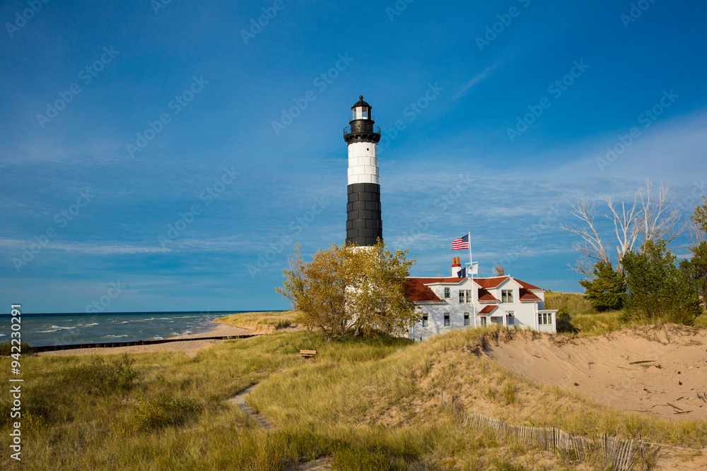 Big Sable Point Lighthouse on Lake Michigan, Mason County, Ludington, MI Big Sable Point Lighthouse on Lake Michigan, Mason County, Ludington, MI