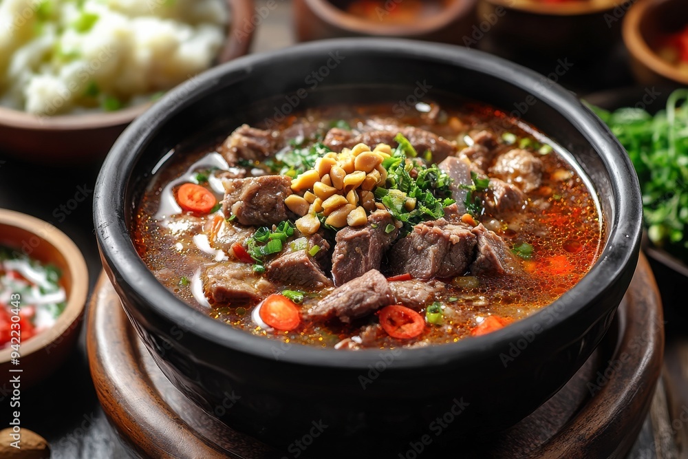 Makassar Soup, Also known as Coto Makassar, this hearty soup from South Sulawesi is made with beef or offal, cooked in a rich and spicy broth flavored with peanuts and spices. Makassar Soup, Also known as Coto Makassar, this hearty soup from South Sulawesi is made with beef or offal, cooked in a rich and spicy broth flavored with peanuts and spices.