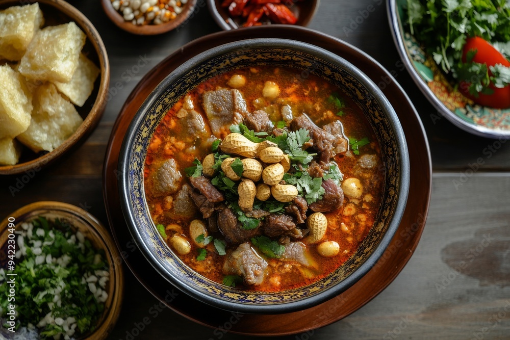Makassar Soup, Also known as Coto Makassar, this hearty soup from South Sulawesi is made with beef or offal, cooked in a rich and spicy broth flavored with peanuts and spices.