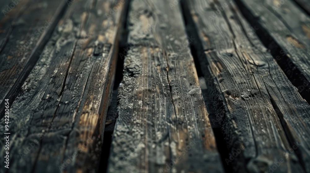 Deep grooves in aged wooden planks Deep grooves in aged wooden planks