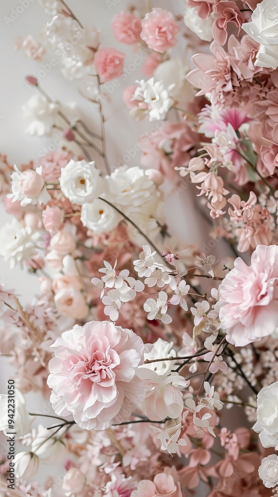 pink and white flower decor pink and white flower decor