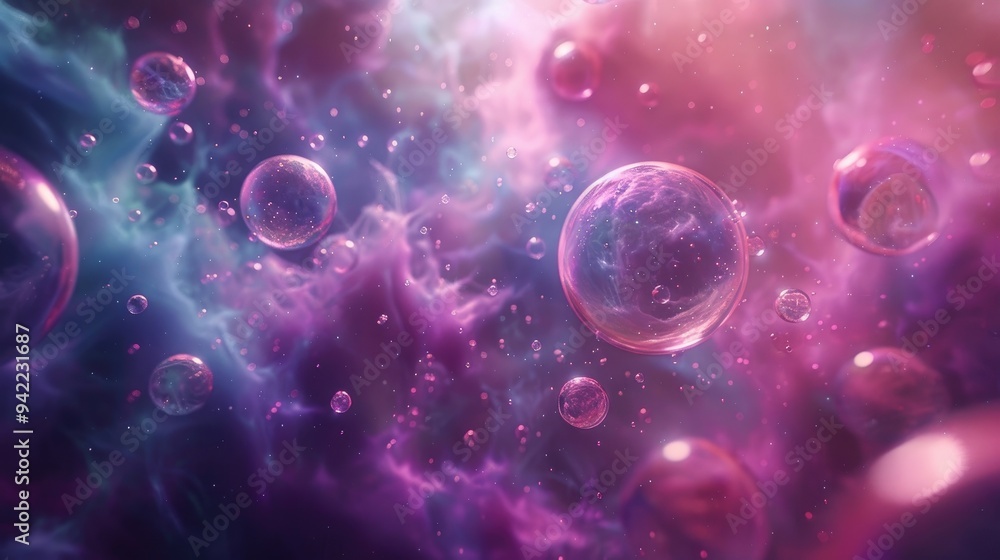 Ethereal glowing orbs that hover and drift in a boundless dreamlike space Ethereal glowing orbs that hover and drift in a boundless dreamlike space