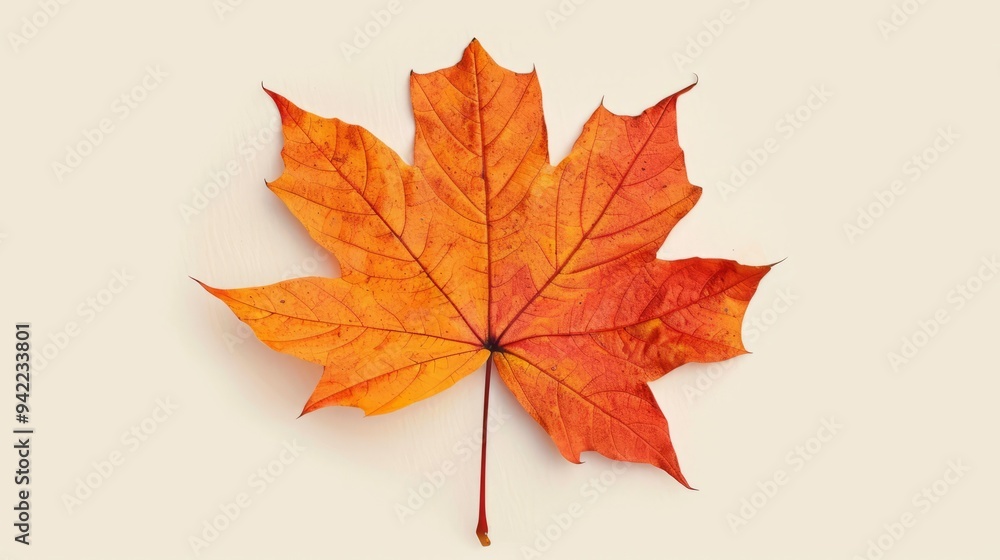 Obraz premium A big orange maple leaf