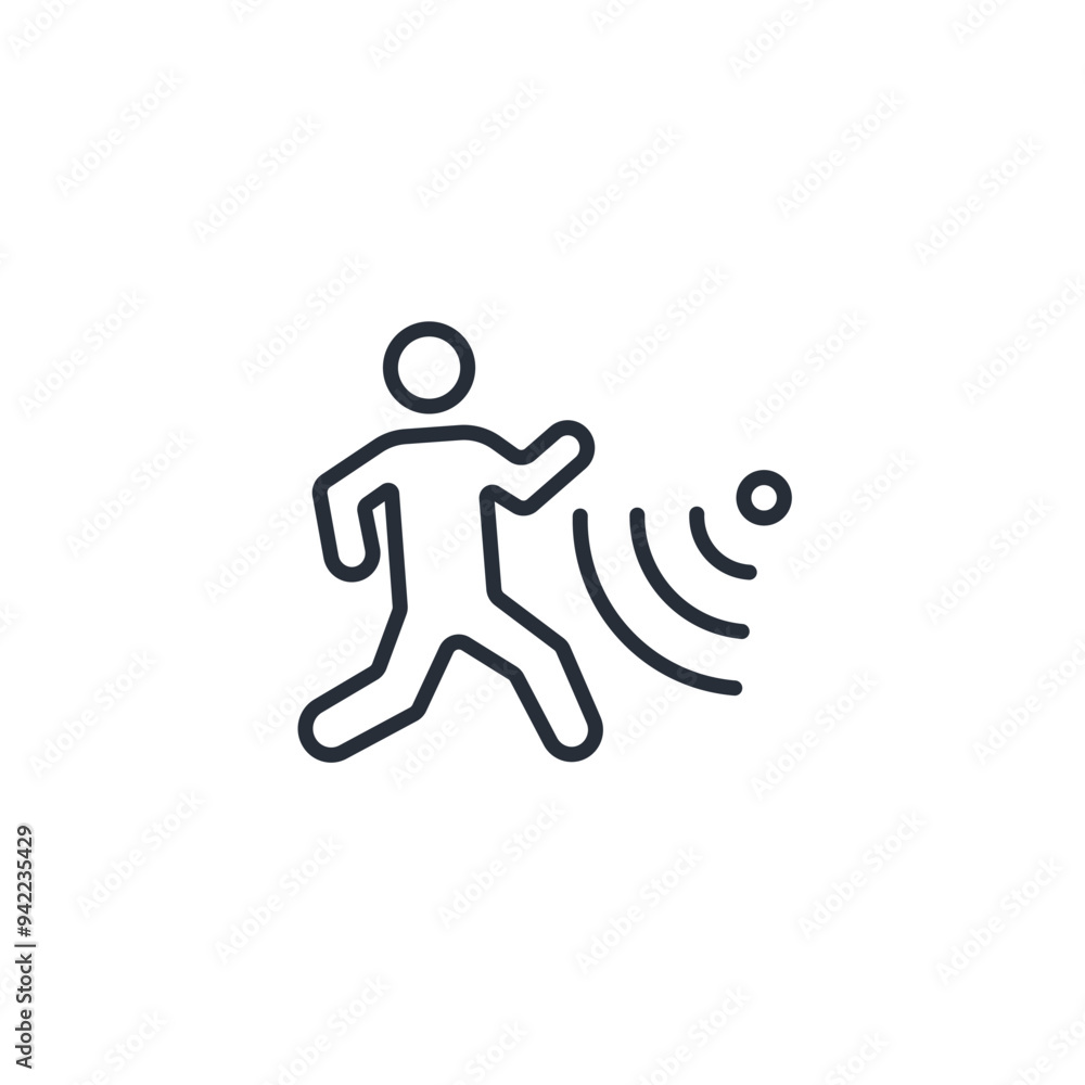 Motion sensor icon. vector.Editable stroke.linear style sign for use web design,logo.Symbol illustration. Motion sensor icon. vector.Editable stroke.linear style sign for use web design,logo.Symbol illustration.