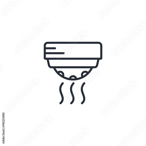 Smoke detector icon. vector.Editable stroke.linear style sign for use web design,logo.Symbol illustration.